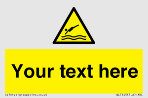 Custom Warning diving area